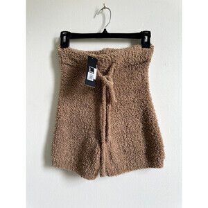 Lulus Women's Eyelash Teddy Shorts In Camel Size XS